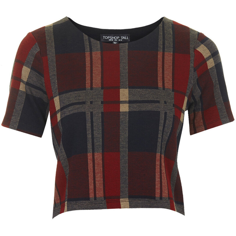 Topshop TALL Blanket Check Top