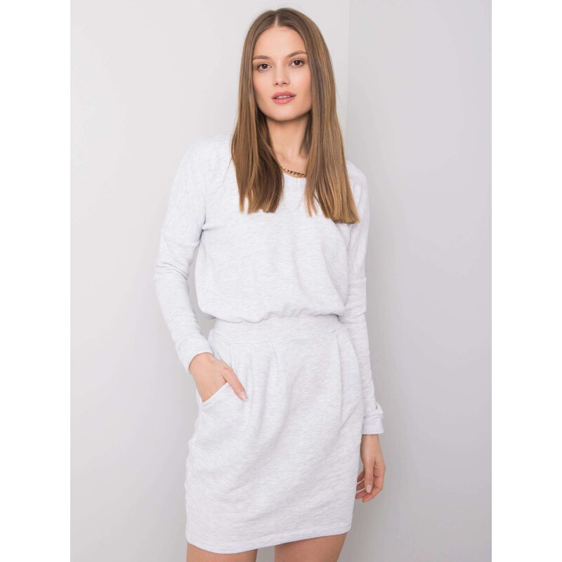 RUE PARIS Dress-RV-SK-6037.18X-light gray