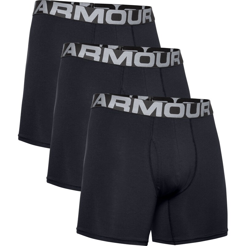 Under Armour UA Charged Cotton 6in 3 Pack Black