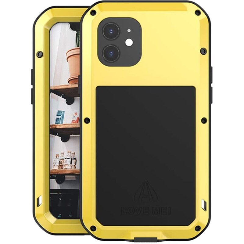 Ochranný kryt pro iPhone 12 - LOVE MEI, Powerful Yellow