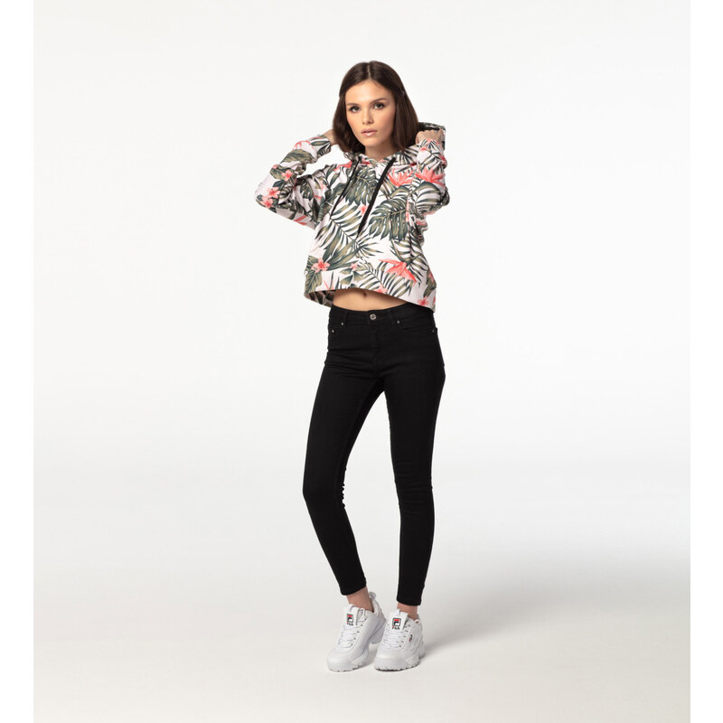 Bittersweet Paris Jungle Flowers CROPPED mikina - XS