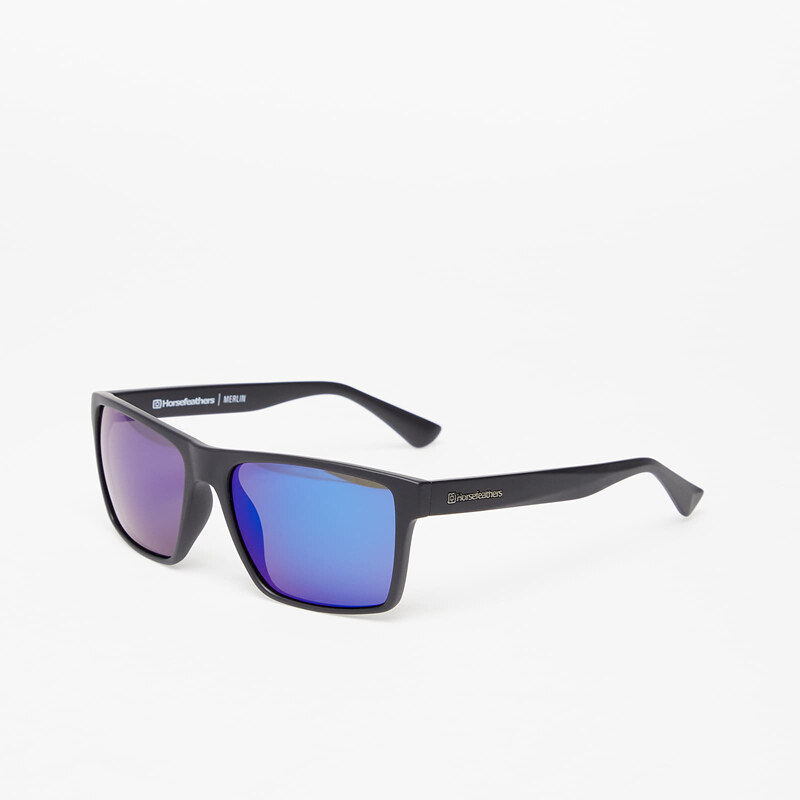 Pánské sluneční brýle Horsefeathers Merlin Sunglasses Matt Black/ Mirror Blue