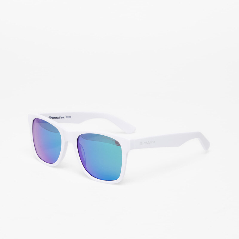 Pánské sluneční brýle Horsefeathers Foster Sunglasses Gloss White/ Mirror Green