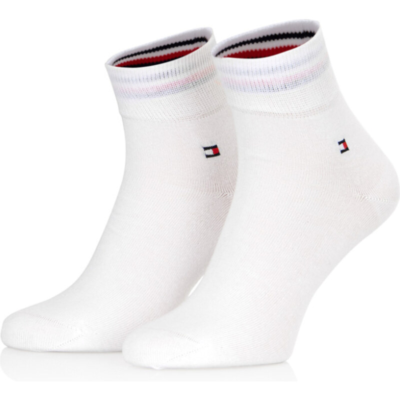 Tommy Hilfiger pánské bílé ponožky 2 pack