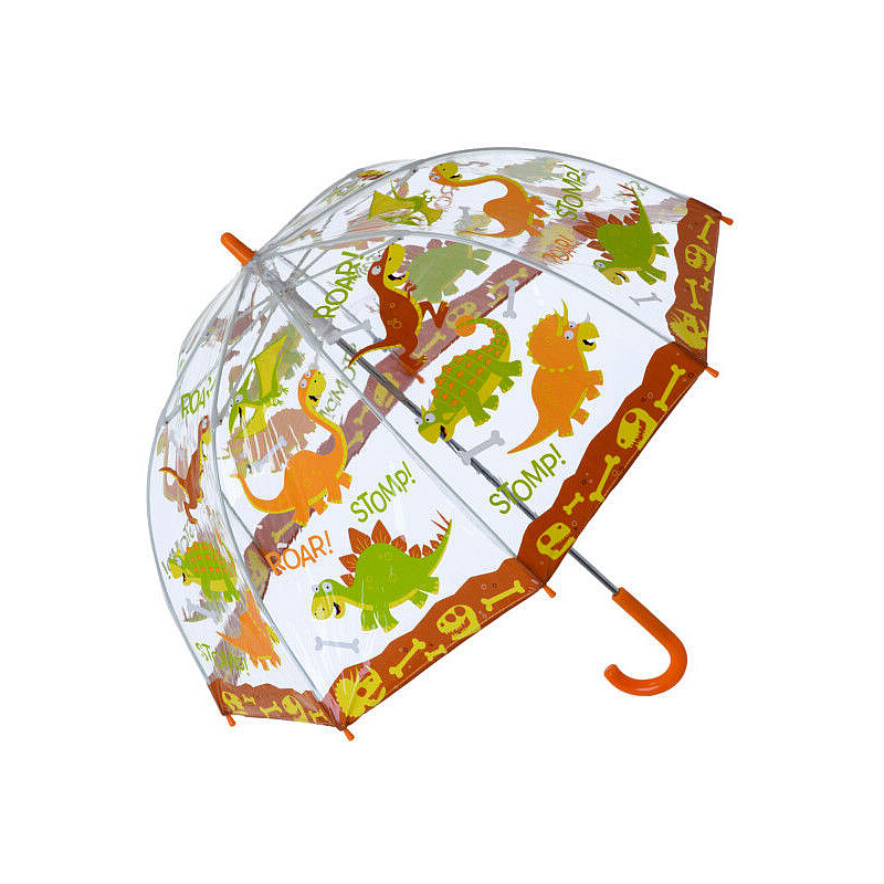 Bugzz@Soake Kids Dětský průhledný deštník Bugzz Kids DINOSAURUS
