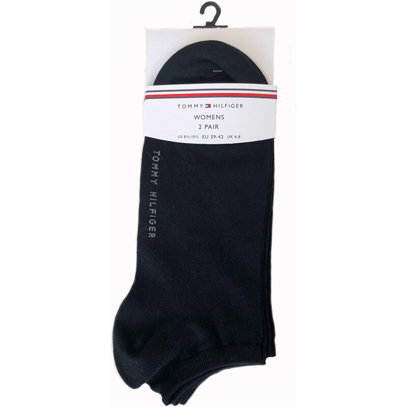 Tommy Hilfiger dámské černé ponožky 2 pack