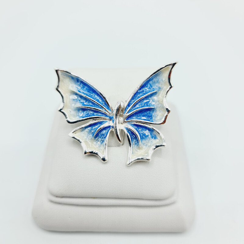 SkloBižuterie-F Brož Motýl modrý