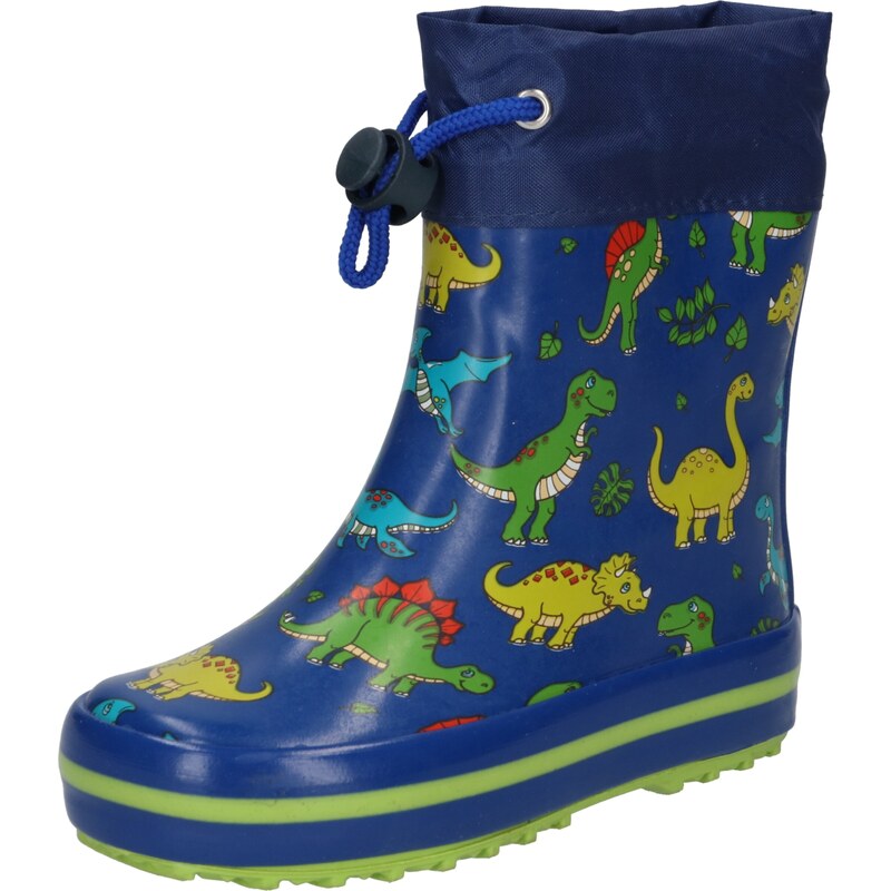 BECK Gumové holínky Mini Dino modrá / hořčicová / světle zelená / 106810676