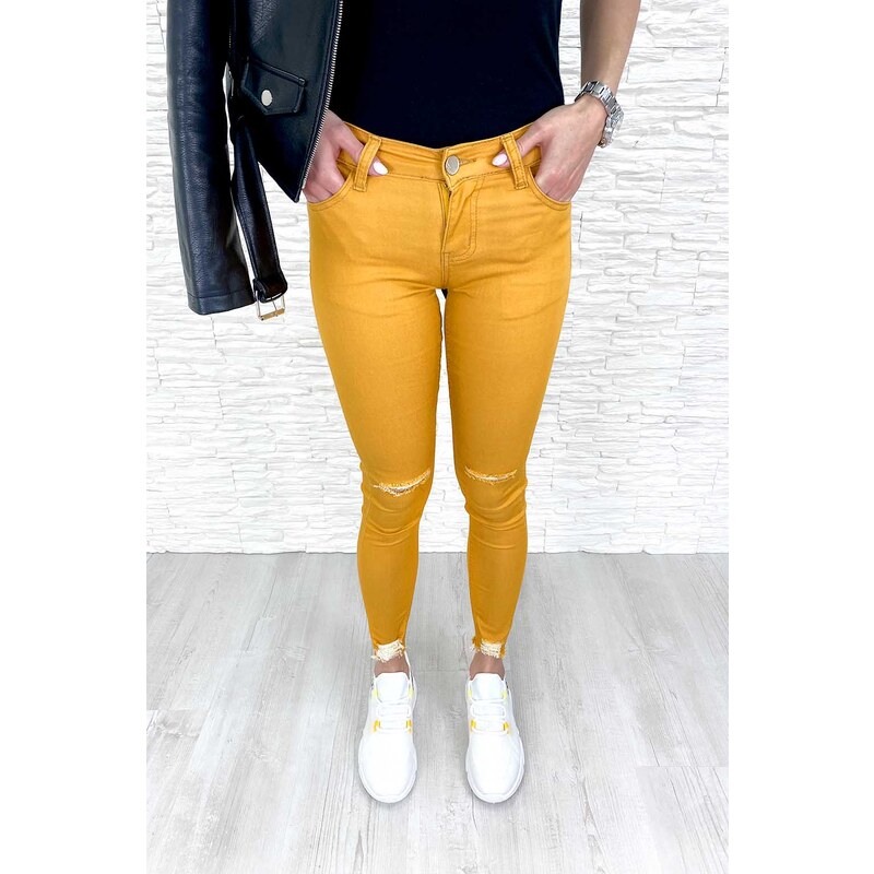 Gourd jeans Dámské žluté kalhoty GD6288-17Y