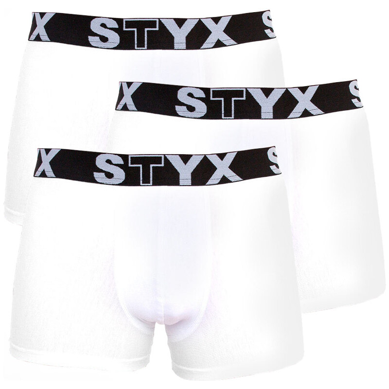 3PACK pánské boxerky Styx sportovní guma nadrozměr bílé (R10616161) 4