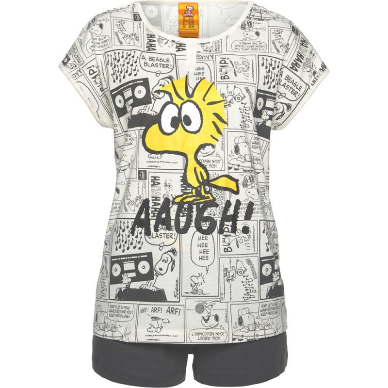 PEANUTS Pyžamo žlutá / šedá / bílá 92840362
