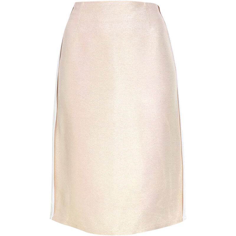 Topshop Lurex Shimmer Pencil Skirt