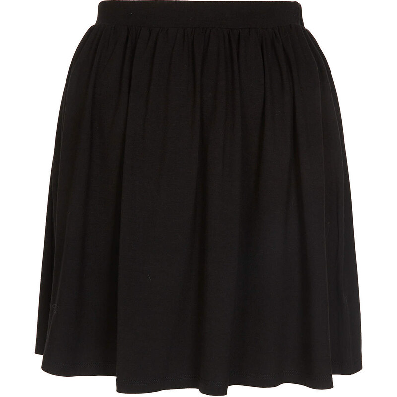 Topshop Black Gathered Circle Skirt