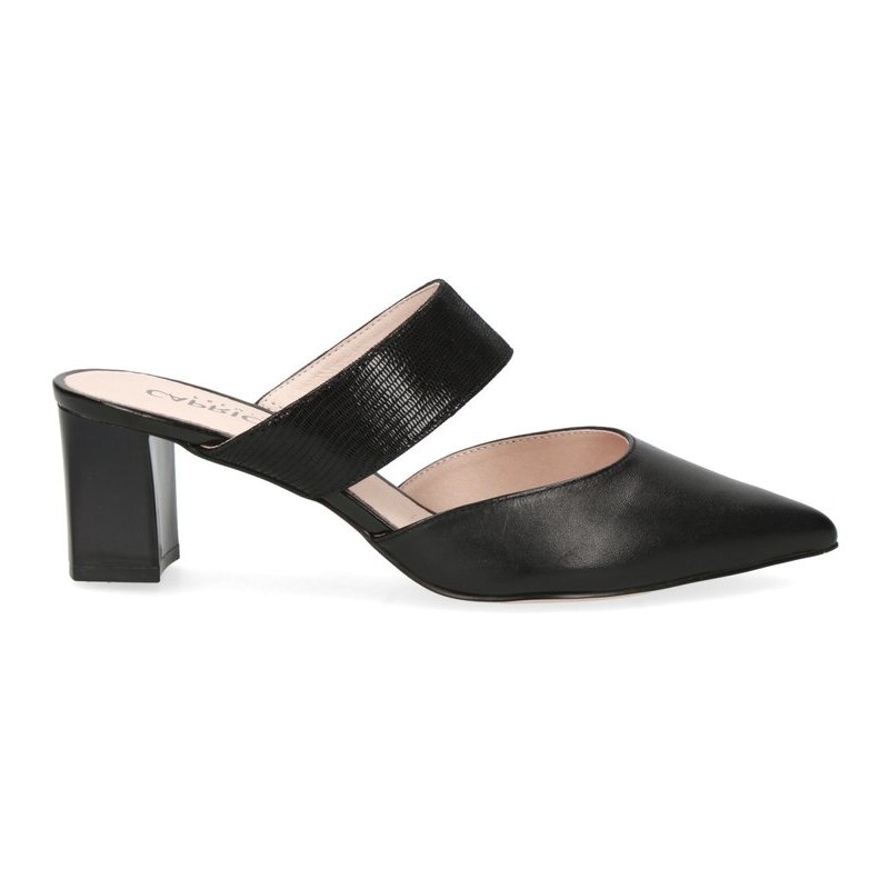 Elegantní dámské pantofle na podpatku Caprice 9-9-27300-26 černá
