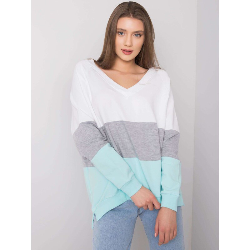 RUE PARIS Sweatshirt-RV-BL-5972.07-white-gray