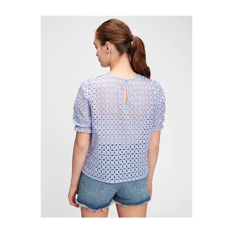 GAP Top eyelet puff sleeve - Dámské