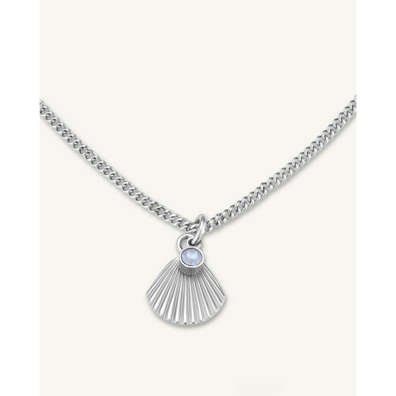 Šperky Rosefield náhrdelník TOC Necklace Twisting Sunray Coin pendant Silver