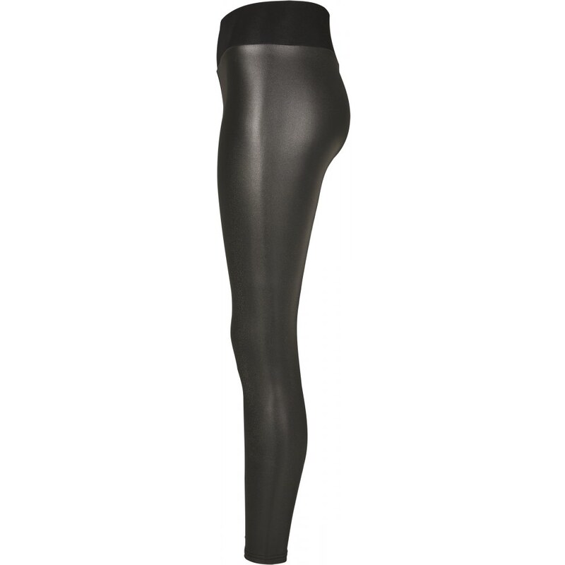 URBAN CLASSICS Ladies Faux Leather High Waist Leggings - black