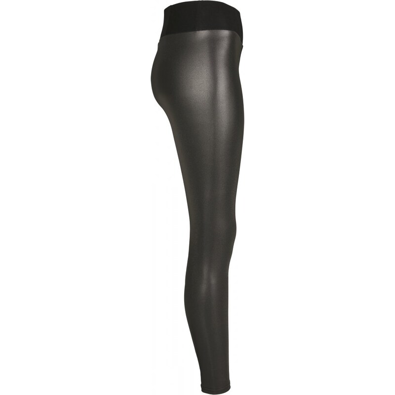 URBAN CLASSICS Ladies Faux Leather High Waist Leggings - black