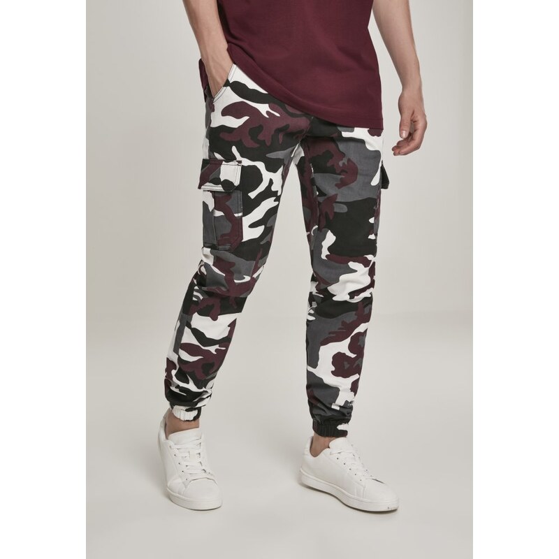 URBAN CLASSICS Camo Cargo Jogging Pants 2.0 - wine camo