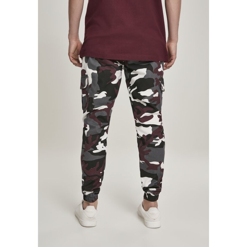 URBAN CLASSICS Camo Cargo Jogging Pants 2.0 - wine camo