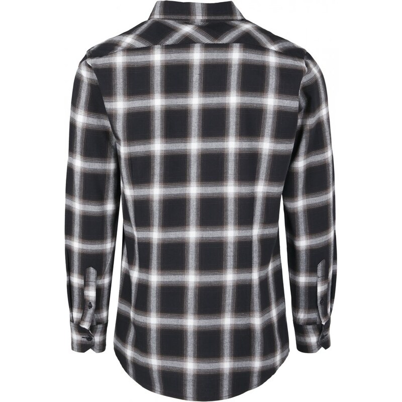 Košile Urban Classics Checked Flanell Shirt 6 - black/white