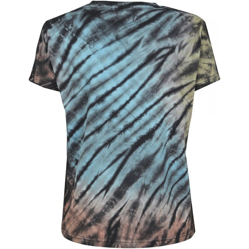 URBAN CLASSICS Ladies Tie Dye Boyfriend Tee - black
