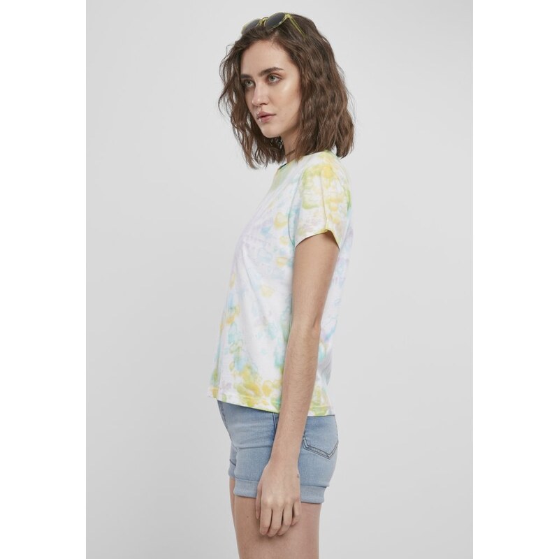 URBAN CLASSICS Ladies Tie Dye Boyfriend Tee - pastel