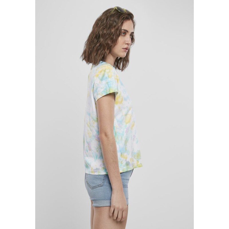 URBAN CLASSICS Ladies Tie Dye Boyfriend Tee - pastel