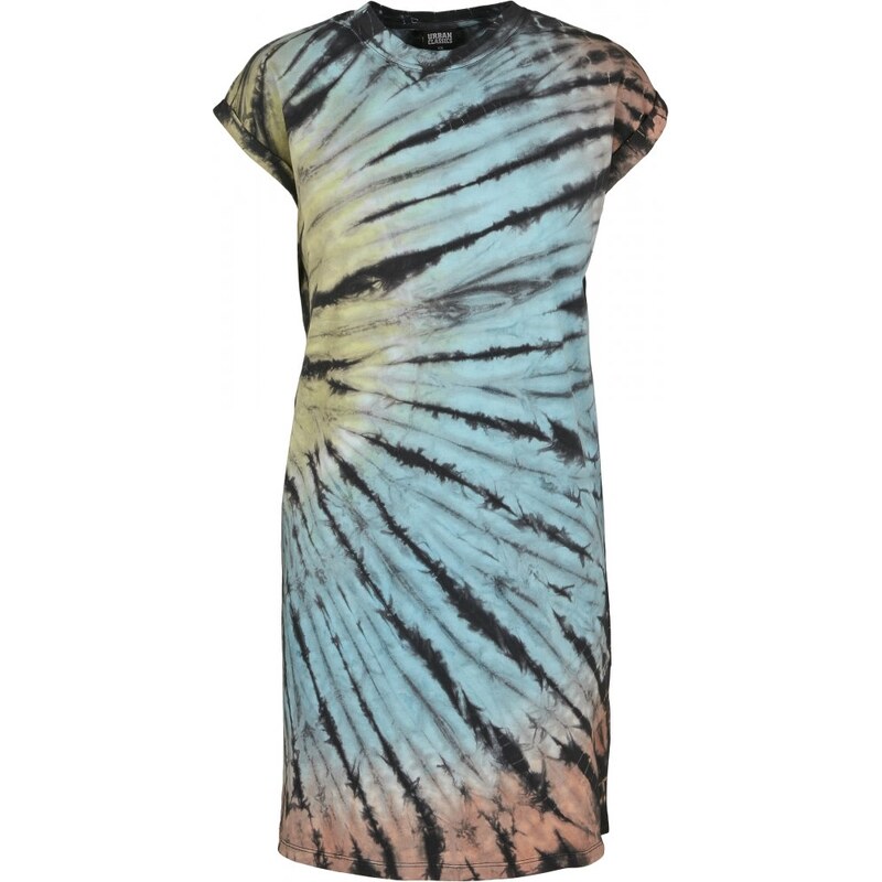 URBAN CLASSICS Ladies Tie Dye Dress - black