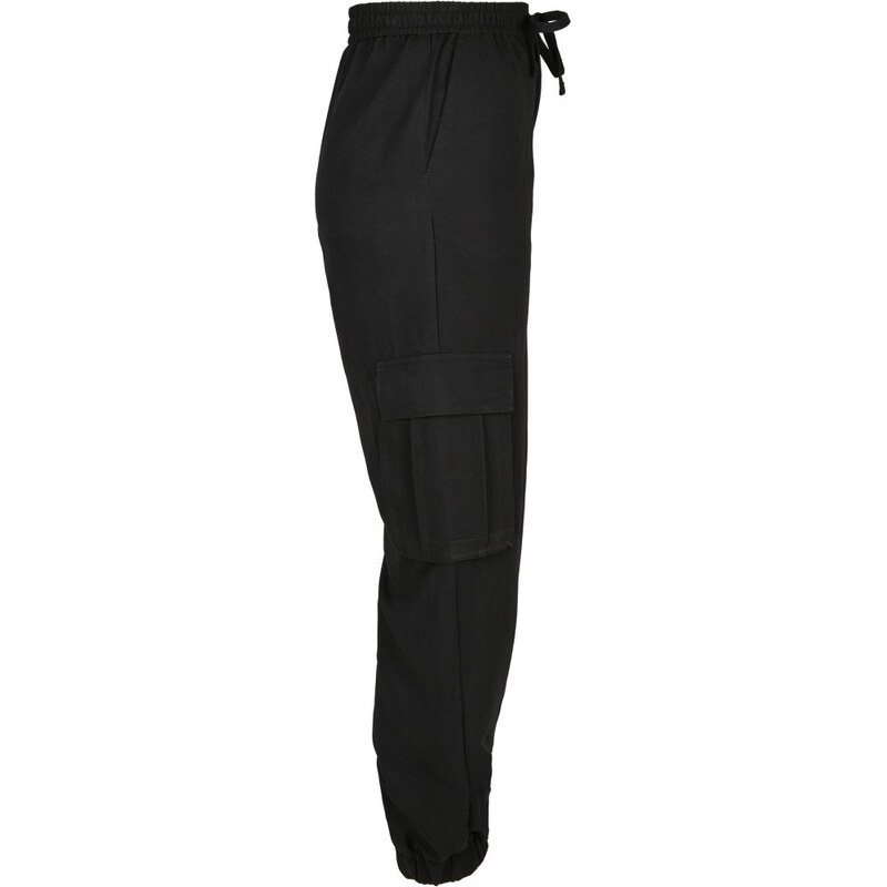 URBAN CLASSICS Ladies Viscose Twill Cargo Pants - black
