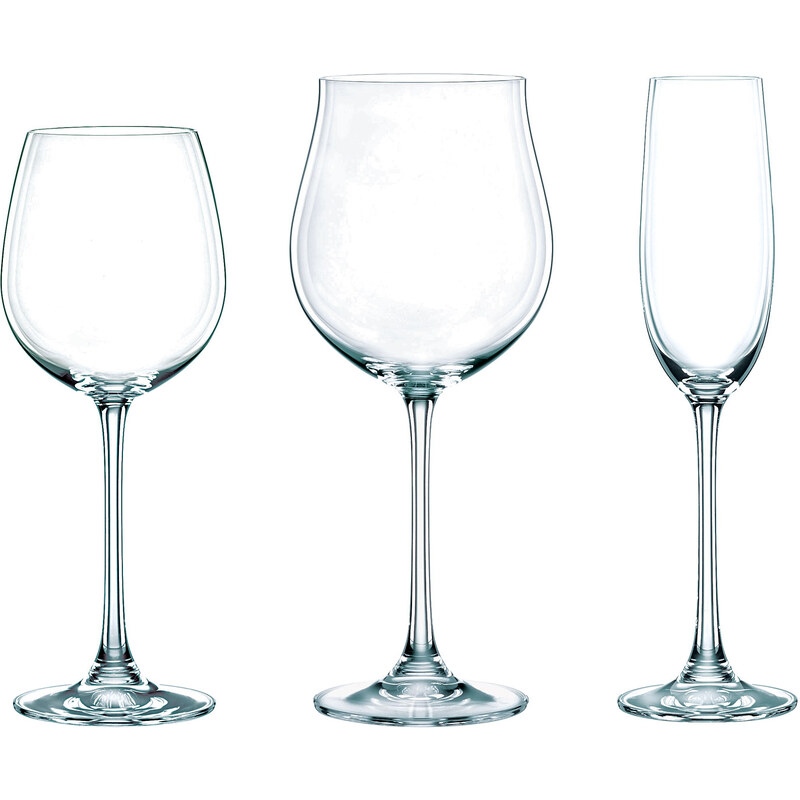 Výhodné balení 18 kusů sklenic na červené víno/bílé víno/šampaňské Vivendi Premium Nachtmann