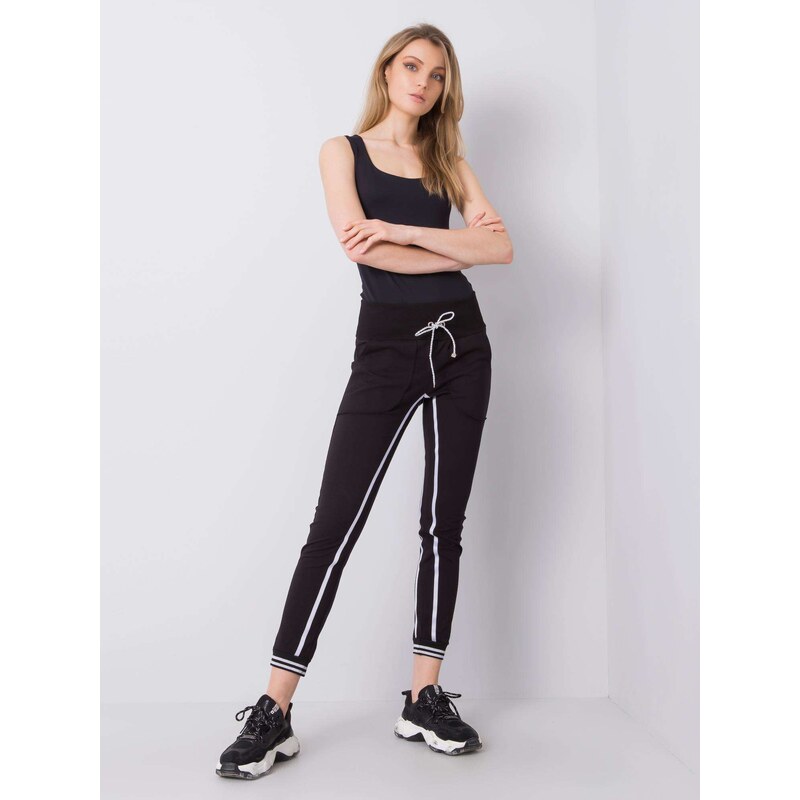 RUE PARIS Sweatpants-CHA-DR-0418.11-black