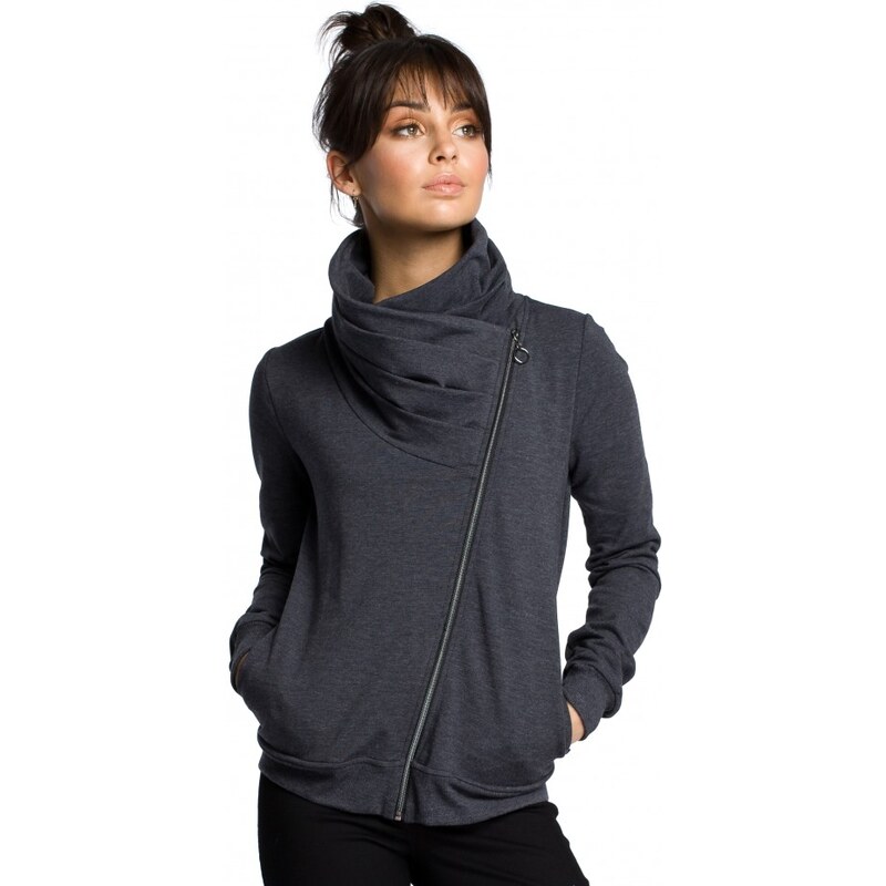 BeWear B071 Mikina na zip - grafitová 60480742
