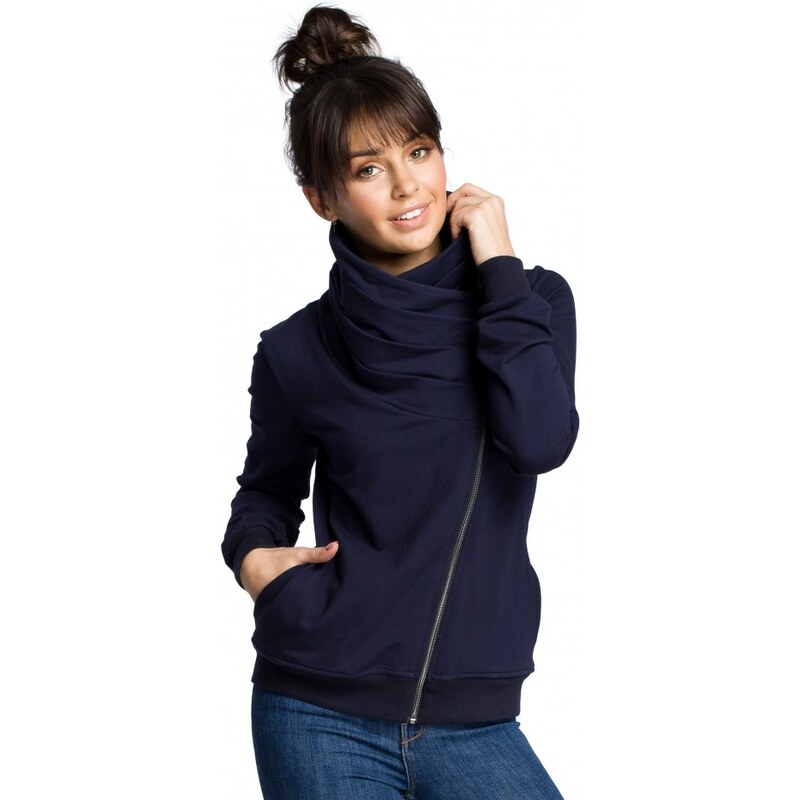 BeWear B071 Mikina na zip - tmavě modrá