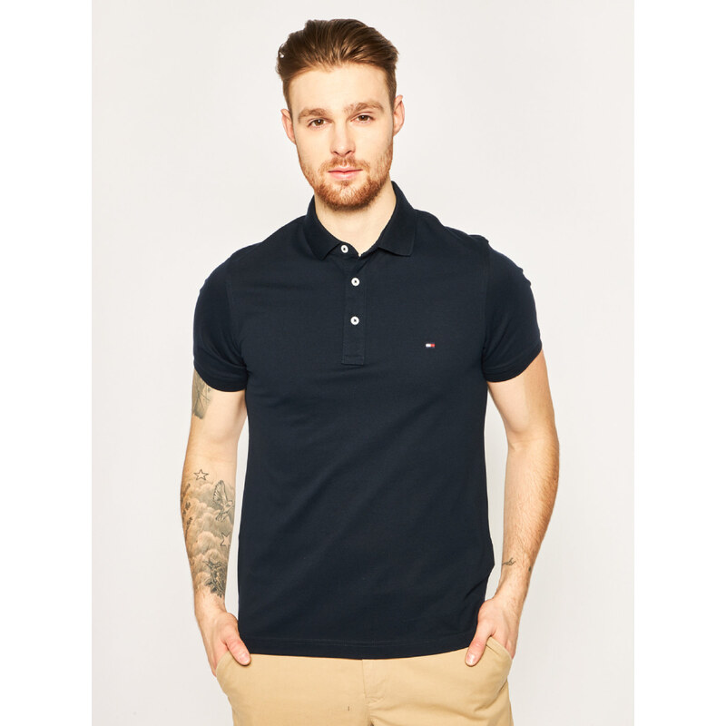 Tommy Hilfiger pánské tmavě modré polo Core
