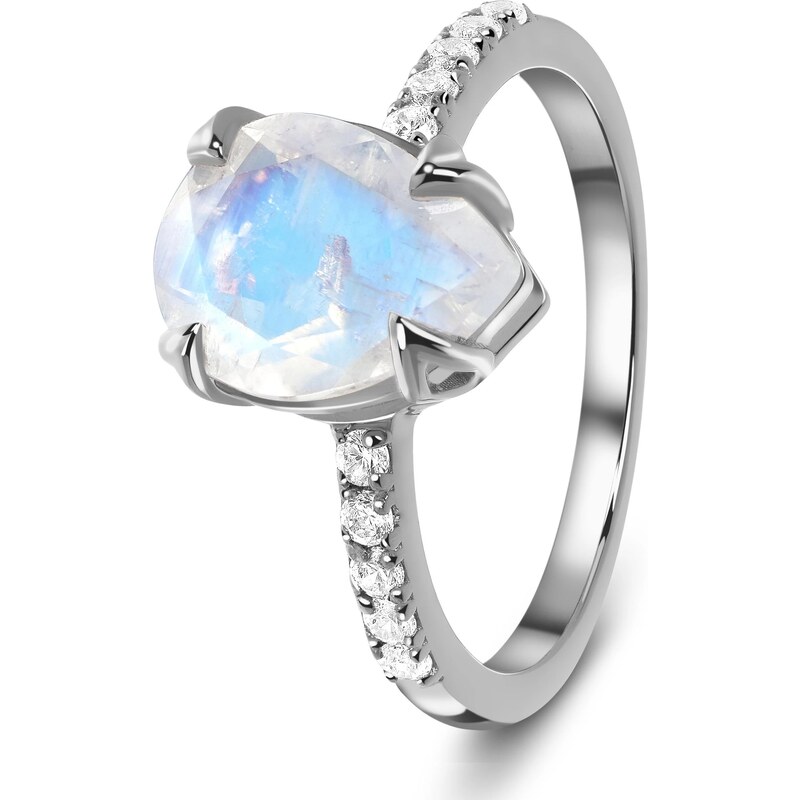 Royal Exklusive Emporial stříbrný prsten GU-DR23096R-SILVER-MOONSTONE-TOPAZ