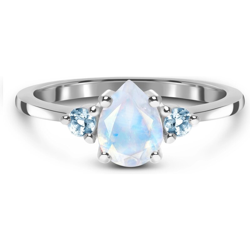ELENYS Emporial stříbrný prsten GU-DR9238R-SILVER-MOONSTONE