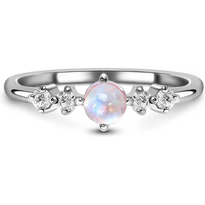 Royal Exklusive Royal Fashion stříbrný prsten GU-DR8702R-SILVER-MOONSTONE-TOPAZ