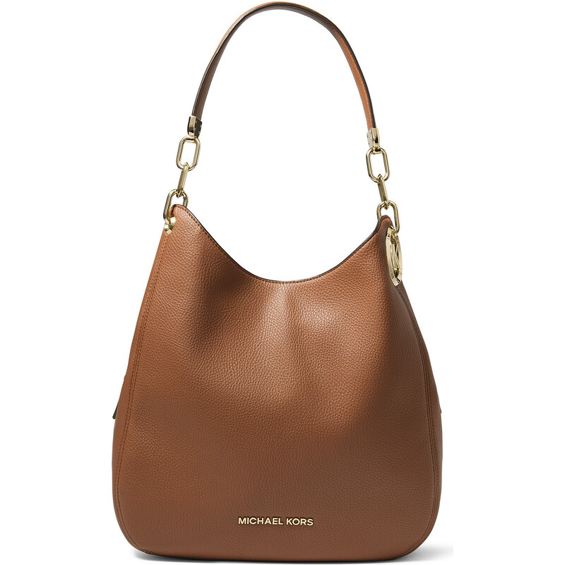 Michael Kors Lillie Chain Leather Hobo Gold