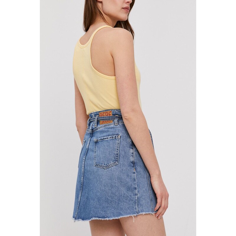 Džínová sukně Pepe Jeans mini, jednoduchá
