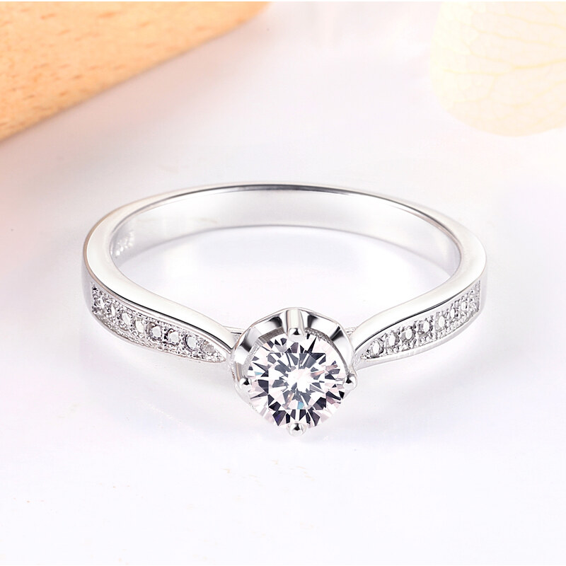 OLIVIE Zásnubní stříbrný prsten PARIS 5080