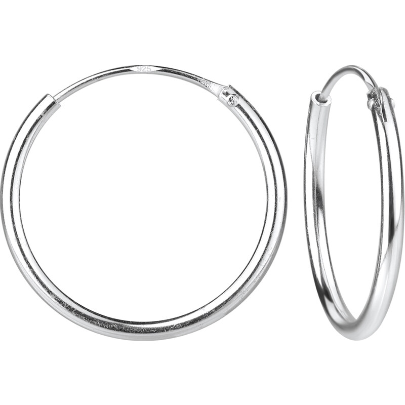 SYLVIENE Stříbrné náušnice kruhy 16 mm 58682767