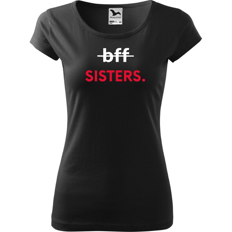 Fenomeno Dámské tričko bff sisters - černé