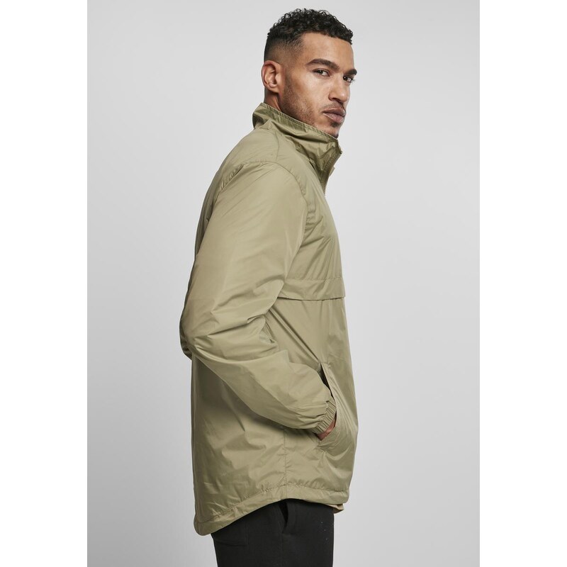 UC Men Stand Up Collar Pull Over Jacket khaki
