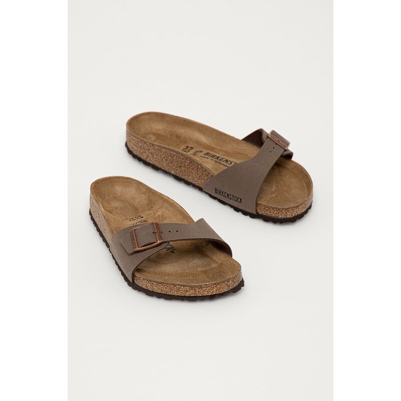 Pantofle Birkenstock Madrid dámské, hnědá barva, 40091