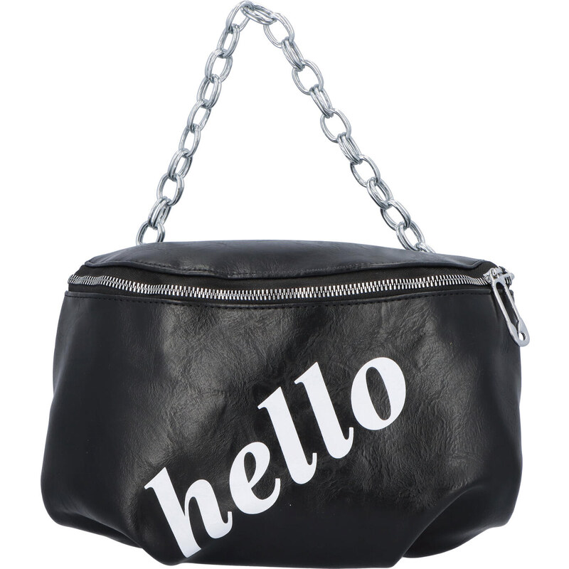 Turbo bags Módní dámská ledvinka s nápisem Hello, černá
