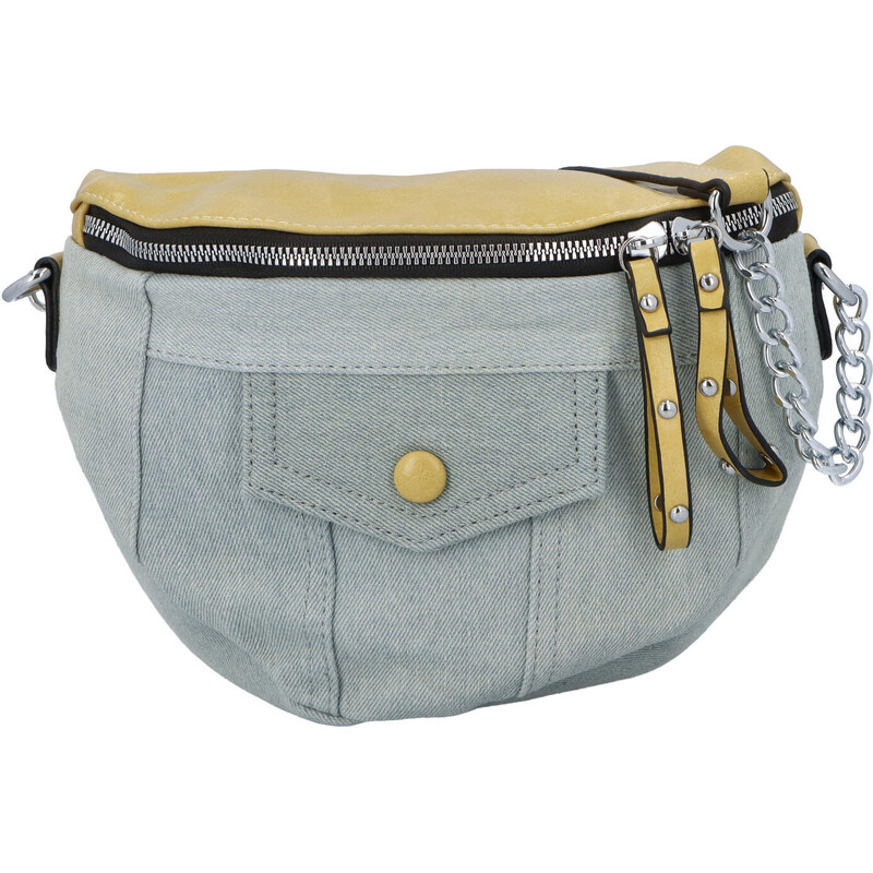 Turbo bags Retro jeansová ledvinka Roy4l, žlutá 112696680