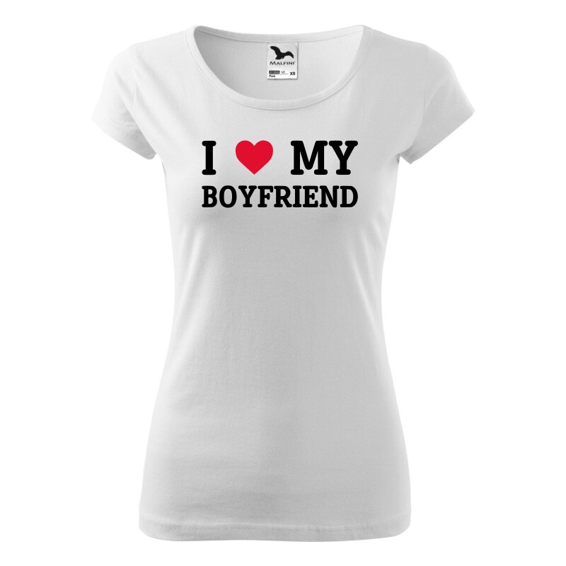 Fenomeno Dámské tričko I love my boyfriend