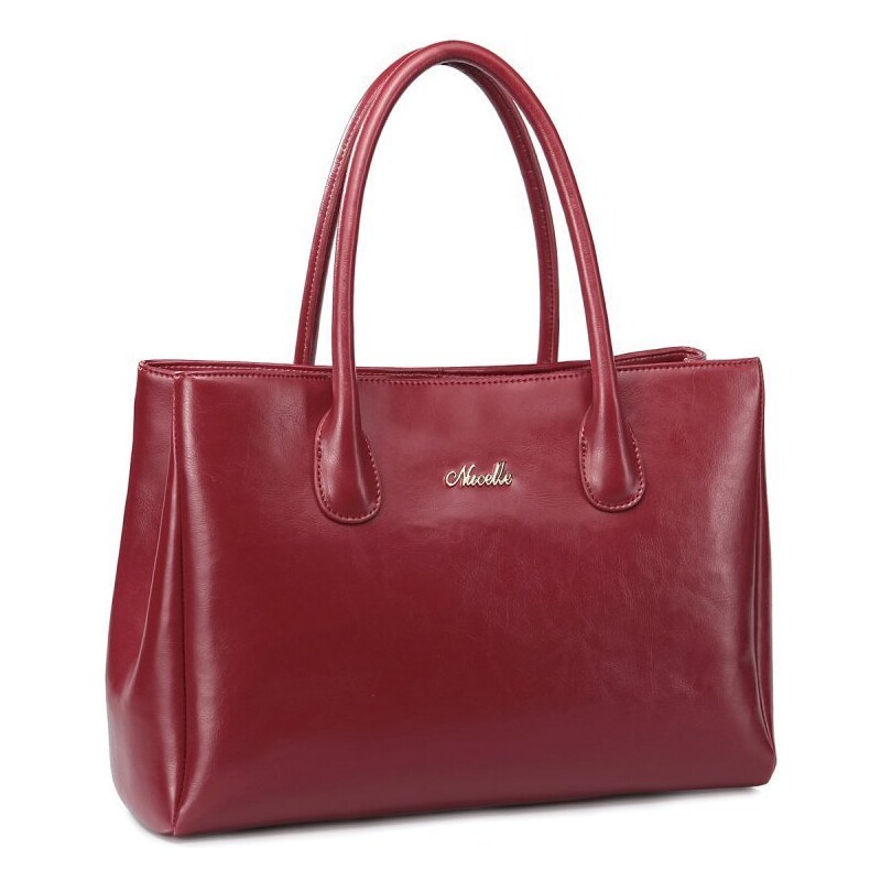 Nucelle dámská kožená kabelka Elegance červená